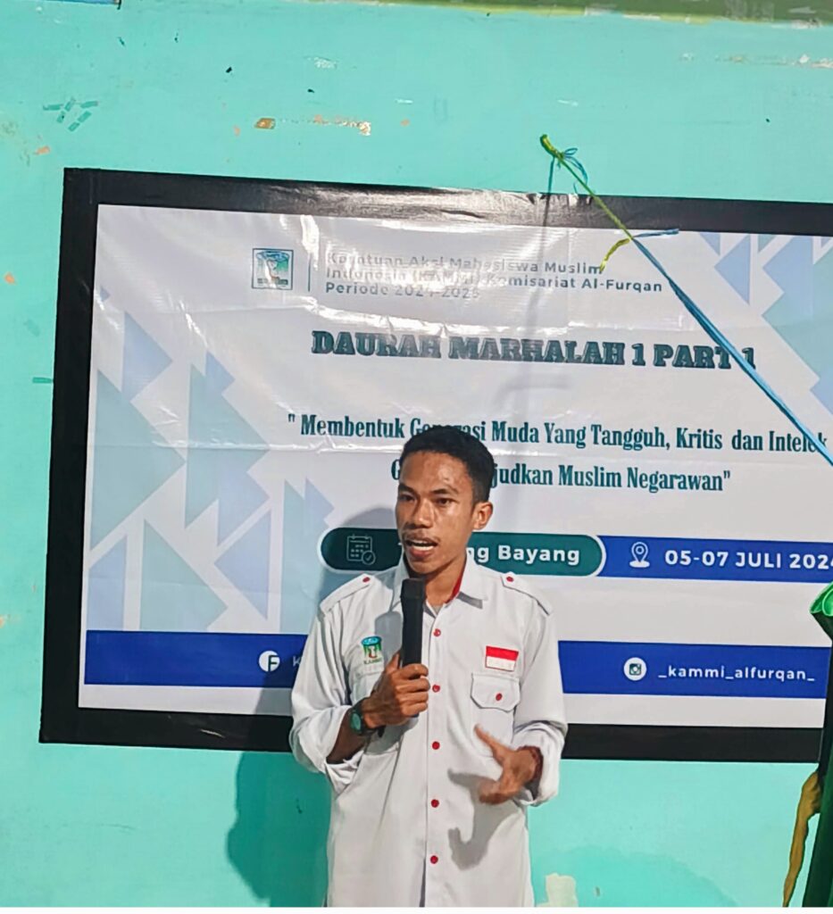 Begini Pesan Muh Imran Ketua Umum KAMMI Daerah MAkassar, Pada Pembukaan DM1KAMMI Komisariat Al- Furqan Untuk Peserta