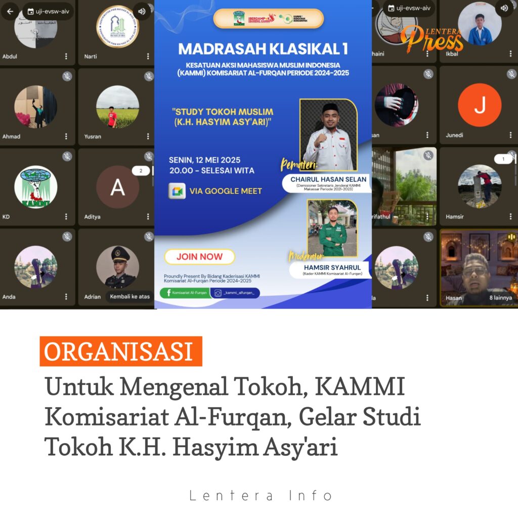Begini Cara Berjuang Tokoh Untuk Agama dan Bangsa KAMMI Al-Furqan, Gelar Studi Tokoh K.H. Hasyim Asy’ari