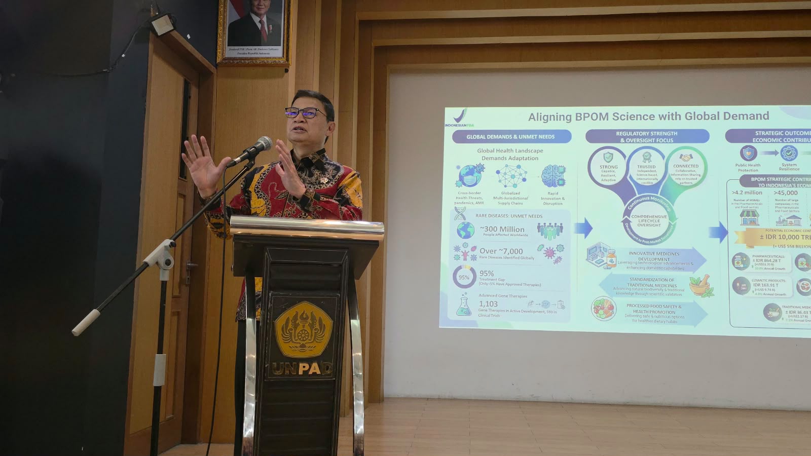 Di Hadapan Akademisi Unpad, Taruna Ikrar Kepala BPOM Ungkap Kunci Indonesia Menjadi Kekuatan Baru Inovasi Kesehatan Dunia