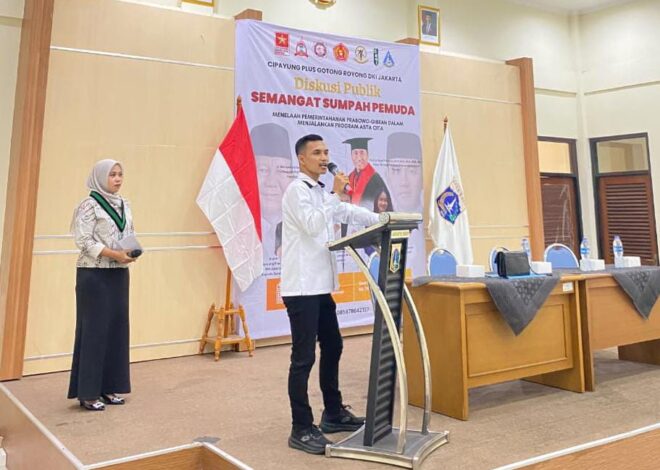 CIPAYUNG PLUS GOTONG ROYONG DKI JAKARTA GELAR DISKUSI PUBLIK “SEMANGAT SUMPAH PEMUDA”, TELAAH PEMERINTAHAN PRABOWO-GIBRAN DALAM MENJALANKAN ASTA CITA